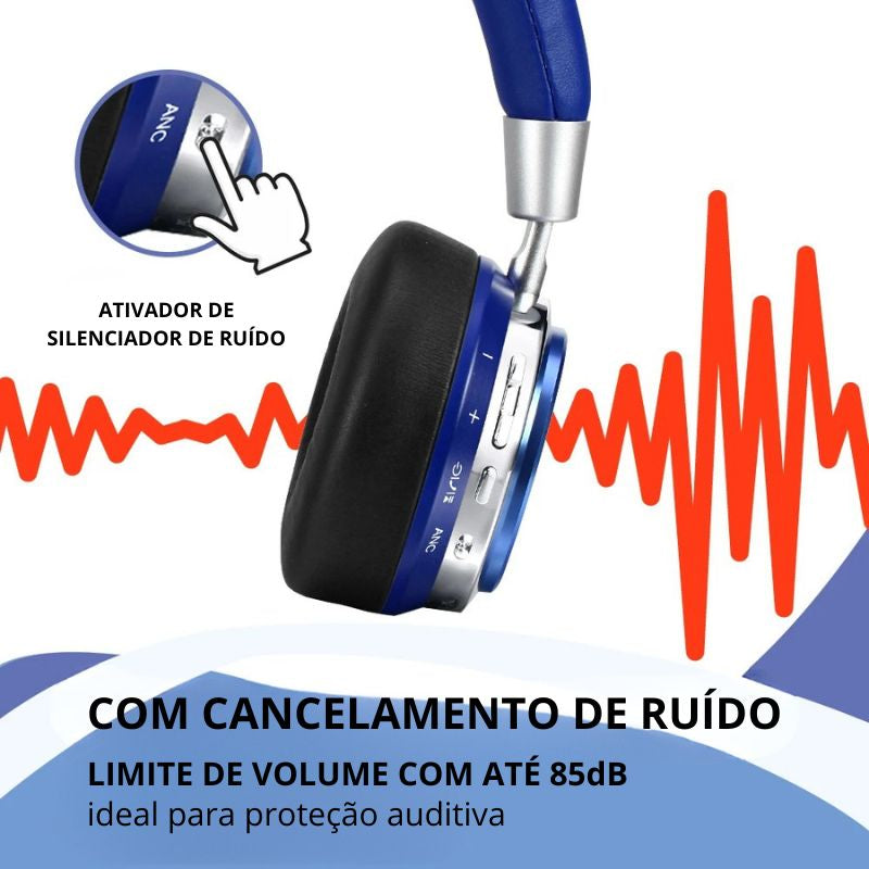 Abafador de Ruído Infantil com Cancelamento Ativo 25dB CalmKid