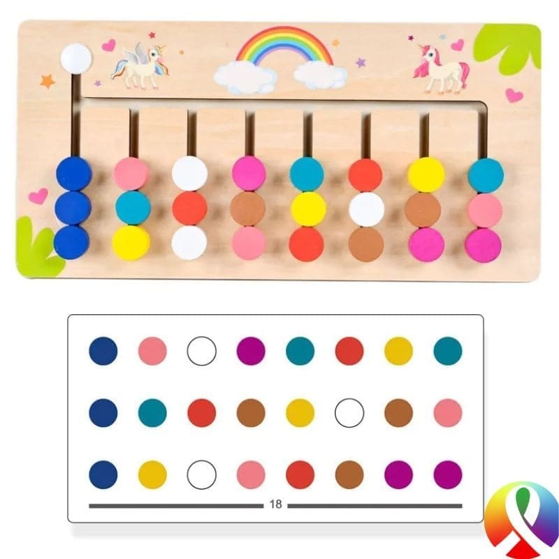 Quebra Cabeça Infantil Jogo de Cores - Brinquedo para Autista