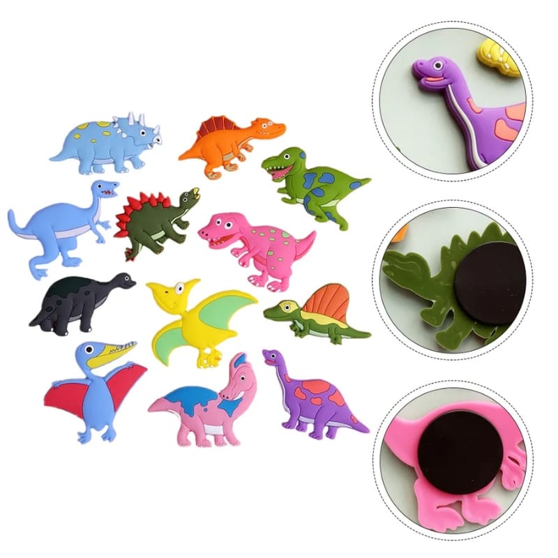12 Imãs de Dinossauro - Brinquedo para Crianças Autistas