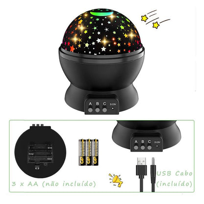 Luminária Infantil Retroprojetora Constelação