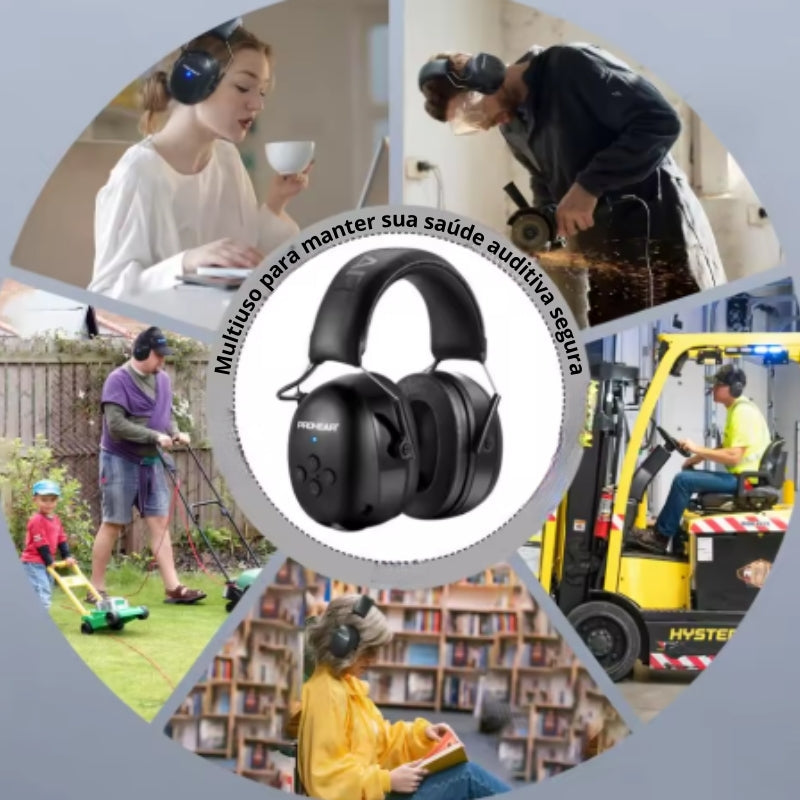 Abafador de Ruído Adulto Bluetooth 5.0 25dB