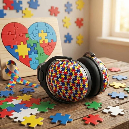 Abafador de Ruído para Autismo 22dB Modelo AutismPuzzle