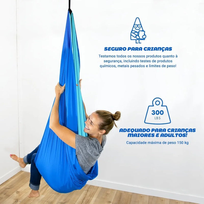 Balanço Sensorial Infantil Casulo em Lycra Relax Premium