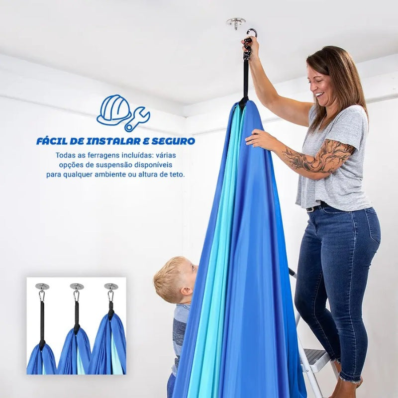 Balanço Sensorial Infantil Casulo em Lycra Relax Premium