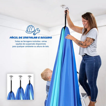 Balanço Sensorial Infantil Casulo em Lycra Relax Premium