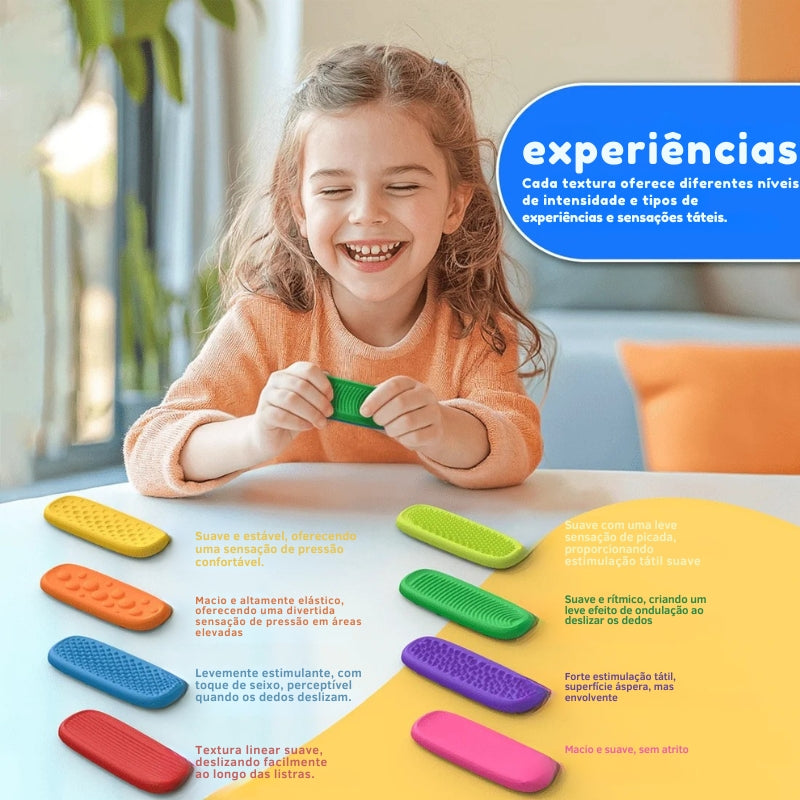 Brinquedo Sensorial Tira de Silicone Fidget Anti Stress