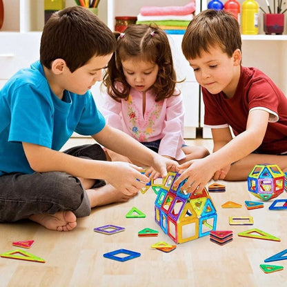 Brinquedo de Montar Magnético Montessori 120 Peças - Construção Criativa
