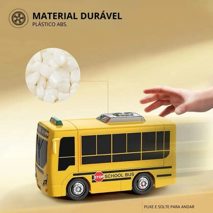 Brinquedo de Ônibus Escolar com Som e Luz - 3 Anos