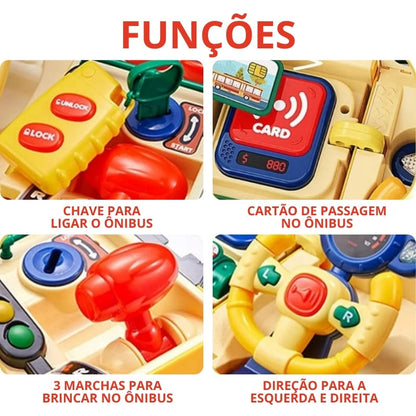 Brinquedo de Ônibus Escolar com Som e Luz - 3 Anos