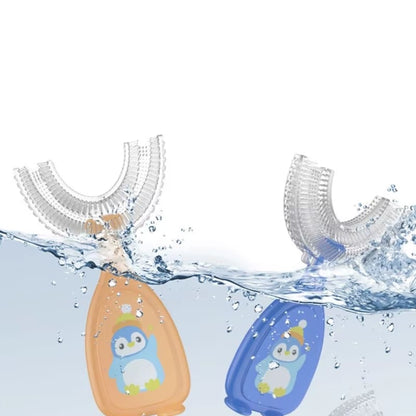 Escova de Dente Infantil 360° em Silicone Macio