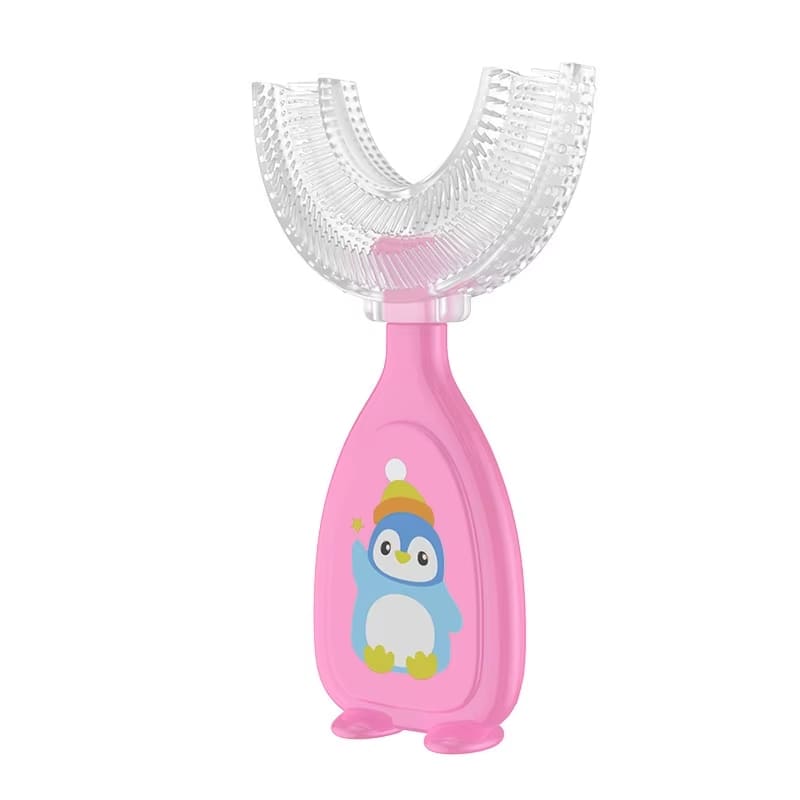 Escova de Dente Infantil 360° em Silicone Macio