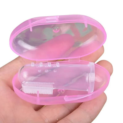 Escova de Dente para Bebê com Estojo – Modelo de Dedo