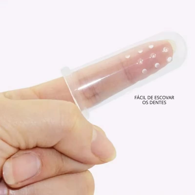 Escova de Dente para Bebê com Estojo – Modelo de Dedo