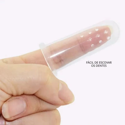 Escova de Dente para Bebê com Estojo – Modelo de Dedo