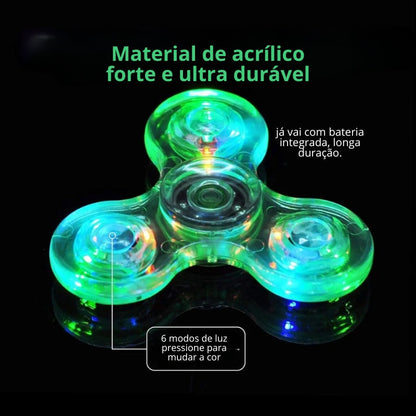 Fidget Spinner LED - Luminoso e Relaxante