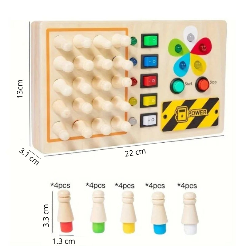 Painel Sensorial Infantil Com Interruptor
