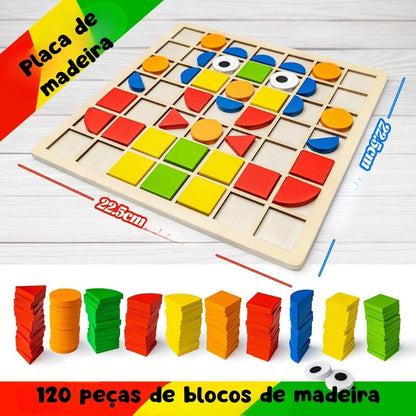Quebra Cabeça Autismo 3D - Jogo Sensorial Montessori
