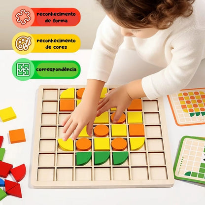 Quebra Cabeça Autismo 3D - Jogo Sensorial Montessori
